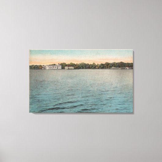 Cocoa, Florida - Uitzicht van het Brevard Hotel & Canvas Afdruk (Voorkant)