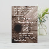 COCOA Gerber Daisy Wedding Invitation Kaart (Staand voorkant)