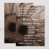 COCOA Gerber Daisy Wedding Invitation Kaart (Voorkant / Achterkant)