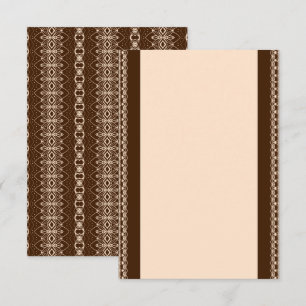 Cocoa Heritage Afrikaanse Bruin & Ivory Stam Kaart