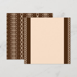 Cocoa Heritage Afrikaanse bruine en ivoor Tribal Kaart