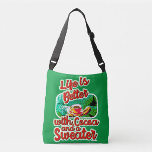Cocoa Joy Holiday Sweater Crossbody Tas