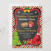 Cocoa Kerstverjaardagsfeest Uitnodiging (Voorkant)