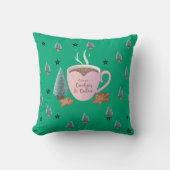 Cocoa, Koekjes & Rust – Pastel Kerst CoT-Shirt Kussen (Voorkant)