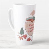 Cocoa, Koekjes & Rust – Pastel Kerst CoT-Shirt Latte Mok (Linkerhoek)