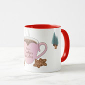 Cocoa, Koekjes & Rust – Pastel Kerst CoT-Shirt Mok (Voorkant rechts)