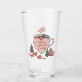 Cocoa, Koekjes & Rust – Pastel Kerstmis T-Shirt Glas (Voorkant)