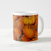 Cocoa maakt me blij op een Pompoen Grote Koffiekop (Voorkant rechts)