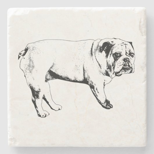 Cocoa Night Bulldog Onderzetters (Voorkant)