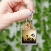 Cocoa Palm Silhouette Sleutelhanger (Hand)