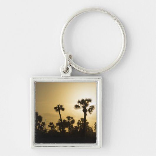 Cocoa Palm Silhouette Sleutelhanger (Voorkant)