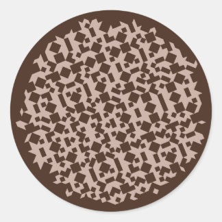 Cocoa-patroon Ronde Sticker