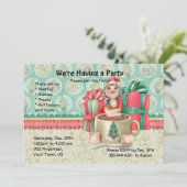 Cocoa Penguin Winter Fun Party Kaart (Staand voorkant)