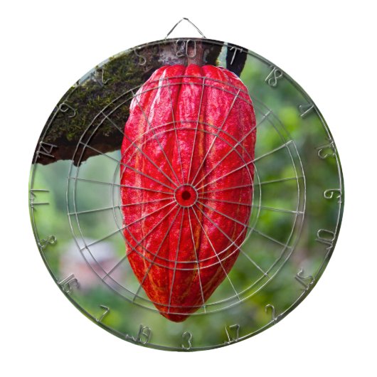 cocoa peul rood dartbord (Voorkant)