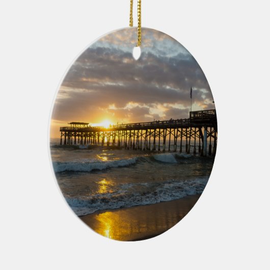 Cocoa Pier 1st Sunrise 2017 Keramisch Ornament (Rechts)
