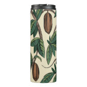 Cocoa plant seamless pattern. Cacao bean. Vintage  Thermosbeker (Achterkant)