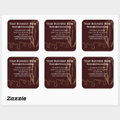 Cocoa Pod Chocolatier Chocolade Verpakkingslabels Vierkante Sticker (Vel)