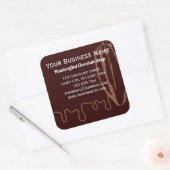 Cocoa Pod Chocolatier Chocolade Verpakkingslabels Vierkante Sticker (Envelop)