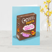 Cocoa Puffs pun Valentijn Day Card Kaart (Gele Bloem)