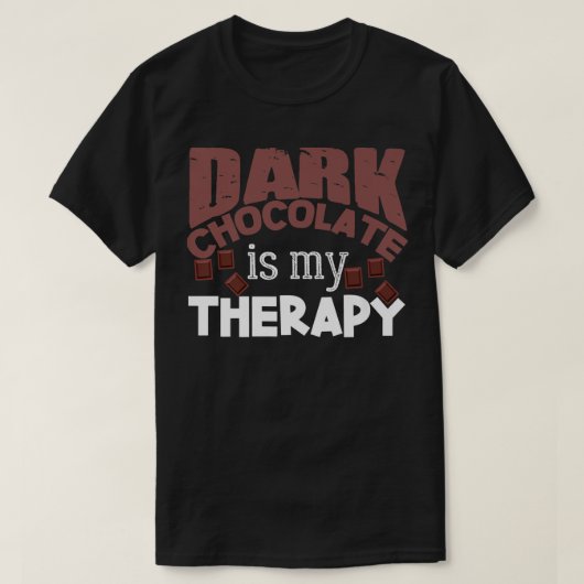 Cocoa Saying Joke Dessert Baking Dark Chocolate  T-shirt (Design voorkant)