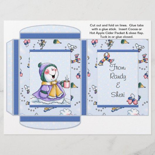 Cocoa, Thee, Cider Zakjes Winter Kerst Favorieten Flyer (Voorkant)