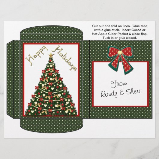 Cocoa, thee, ciderpakket winter kerstgunsten flyer (Voorkant)