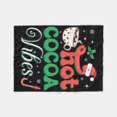 Cocoa Vibes Met Suikerstok Grappige Kerstvakantie Fleece Deken (Voorkant (Horizontaal))