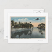 Cocoanut Grove, FL - Curtis James Estate Canal Briefkaart (Voorkant / Achterkant)