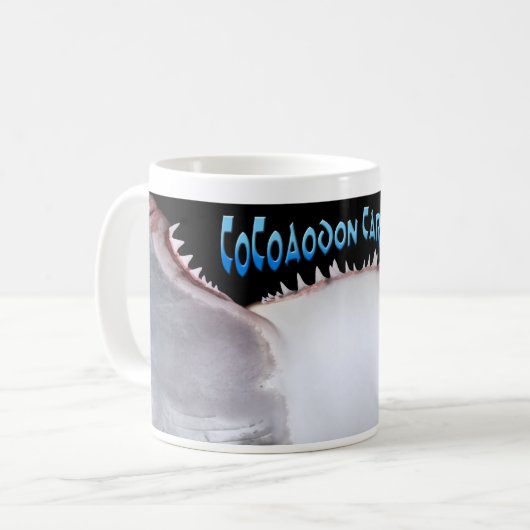 CoCoaodon Carcharias Shark Mok - Blauw (Voorkant links)