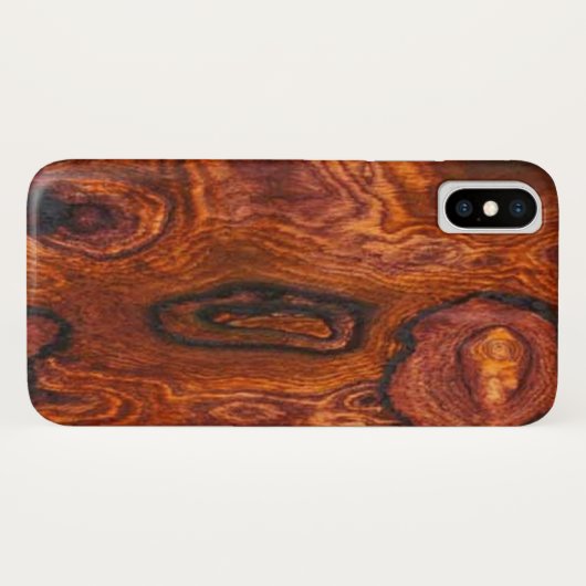 Cocobolo (hout) Finish Case-Mate iPhone Case (Achterkant (horizontaal))