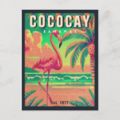 CocoCay Bahamas Retro Flamingo Souvenir jaren 1950 Briefkaart (Voorkant)