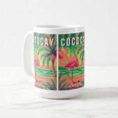 CocoCay Bahamas Retro Flamingo Souvenir jaren 1950 Koffiemok (Voorkant links)