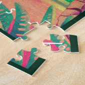 CocoCay Bahamas Retro Flamingo Souvenir jaren 1950 Legpuzzel (Zijkant)