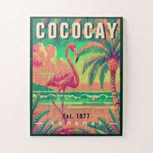 CocoCay Bahamas Retro Flamingo Souvenir jaren 1950 Legpuzzel