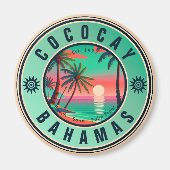 CocoCay Bahamas Retro Travel Souvenir jaren 1950 Magneet (Voorkant)