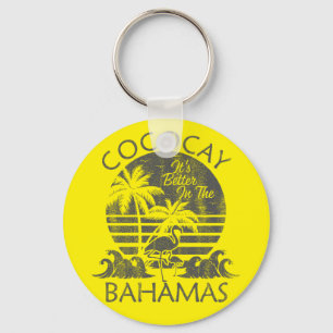 CocoCay Retro Bahama's Vakantie Bahama's Cruise Sleutelhanger