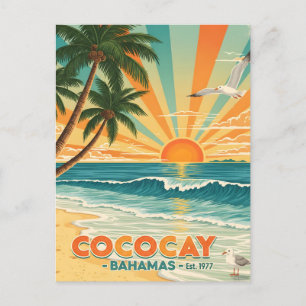 Cocococoy Bahamas Vintage Travel Briefkaart