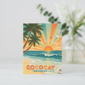 Cocococoy Bahamas Vintage Travel Briefkaart (Staand voorkant)