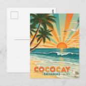 Cocococoy Bahamas Vintage Travel Briefkaart (Voorkant / Achterkant)