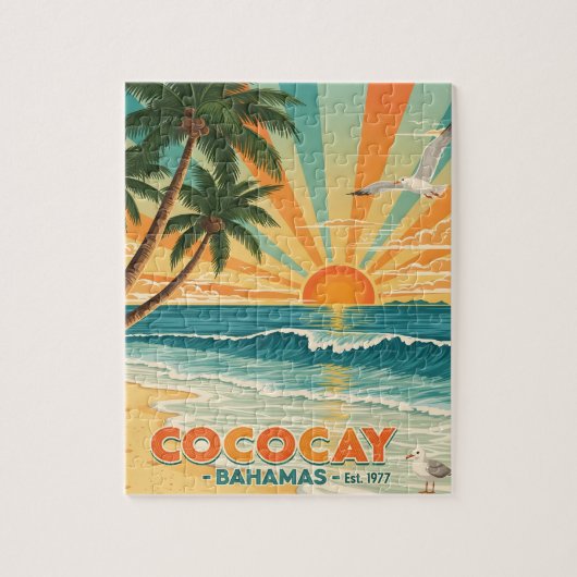 Cocococoy Bahamas Vintage Travel Legpuzzel (Verticaal)