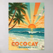 Cocococoy Bahamas Vintage Travel Poster (Voorkant)