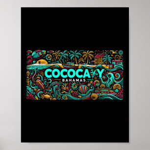 Cococoy Beach Bahama's Reizen Zomer Familie Vakant Poster