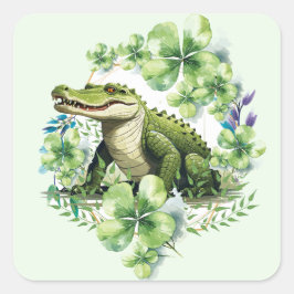 cocodrille  vierkante sticker