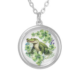 cocodrille  zilver vergulden ketting