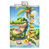 COCODRILLO MET KOKOSWATER HEUPFLES (Voorkant)