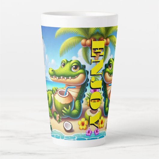 COCODRILLO MET KOKOSWATER LATTE MOK (Voorkant)