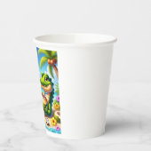 COCODRILLO MET KOKOSWATER PAPIEREN BEKERS (Links)