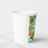 COCODRILLO MET KOKOSWATER PAPIEREN BEKERS (Rechts)