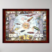 Cocomalt Bock Rogers Solar System Map Poster (Voorkant)