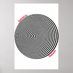 Coconcentrische Verwarringsposter Poster